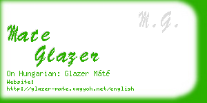 mate glazer business card